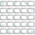 Polka Dots - Light Cyan on White 9mm Italian Charm (25 pack)