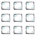 Polka Dots - Light Cyan on White Mega Link Italian Charm (9 pack)