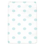 Polka Dots - Light Cyan on White Removable Flap Cover (S)