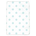 Polka Dots - Light Cyan on White Removable Flap Cover (L)