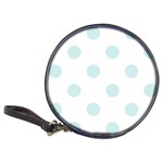 Polka Dots - Light Cyan on White Classic 20-CD Wallet