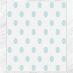 Polka Dots - Light Cyan on White Canvas 8  x 10 