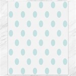 Polka Dots - Light Cyan on White Canvas 11  x 14 