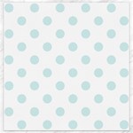 Polka Dots - Light Cyan on White Canvas 12  x 12 