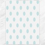 Polka Dots - Light Cyan on White Canvas 12  x 16 