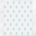 Polka Dots - Light Cyan on White Canvas 16  x 20 