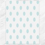 Polka Dots - Light Cyan on White Canvas 18  x 24 