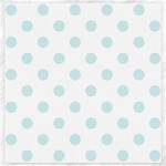 Polka Dots - Light Cyan on White Canvas 20  x 20 