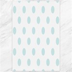 Polka Dots - Light Cyan on White Canvas 20  x 30 