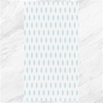 Polka Dots - Light Cyan on White Canvas 40  x 72 