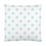 Polka Dots - Light Cyan on White Standard Cushion Case (Two Sides)