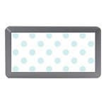 Polka Dots - Light Cyan on White Memory Card Reader (Mini)