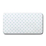 Polka Dots - Light Cyan on White Medium Bar Mat