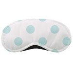 Polka Dots - Light Cyan on White Sleeping Mask