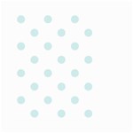 Polka Dots - Light Cyan on White Small Garden Flag (Two Sides)