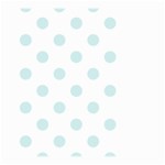 Polka Dots - Light Cyan on White Large Garden Flag (Two Sides)