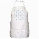 Polka Dots - Light Cyan on White BBQ Apron
