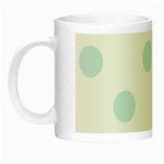 Polka Dots - Light Cyan on White Night Luminous Mug
