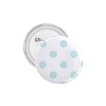Polka Dots - Light Cyan on White 1.75  Button