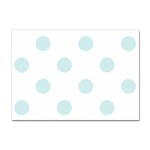 Polka Dots - Light Cyan on White Sticker A4 (10 pack)