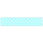 Polka Dots - White on Celeste Cyan Flano Scarf (Small)