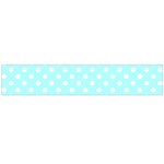Polka Dots - White on Celeste Cyan Flano Scarf (Large)