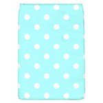 Polka Dots - White on Celeste Cyan Removable Flap Cover (L)