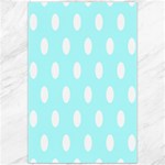 Polka Dots - White on Celeste Cyan Canvas 20  x 30 