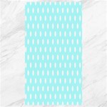 Polka Dots - White on Celeste Cyan Canvas 40  x 72 