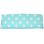 Polka Dots - White on Celeste Cyan Body Pillow Case Dakimakura (Two Sides)