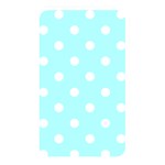 Polka Dots - White on Celeste Cyan Memory Card Reader (Rectangular)