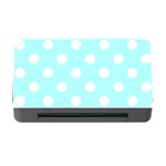 Polka Dots - White on Celeste Cyan Memory Card Reader with CF