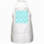 Polka Dots - White on Celeste Cyan BBQ Apron