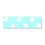 Polka Dots - White on Celeste Cyan Sticker Bumper (10 pack)