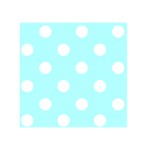 Polka Dots - White on Celeste Cyan Greeting Card 5  x 7 