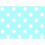 Polka Dots - White on Celeste Cyan 5  x 7  Photo Cards