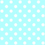Polka Dots - White on Celeste Cyan ScrapBook Page 12  x 12 