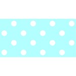 Polka Dots - White on Celeste Cyan YOU ARE INVITED 3D Greeting Card (8x4)