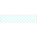 Polka Dots - Celeste Cyan on White Flano Scarf (Small)