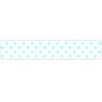 Polka Dots - Celeste Cyan on White Flano Scarf (Large)
