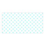 Polka Dots - Celeste Cyan on White Satin Shawl