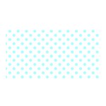 Polka Dots - Celeste Cyan on White Satin Wrap