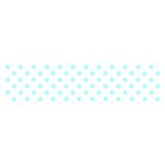 Polka Dots - Celeste Cyan on White Satin Scarf (Oblong)