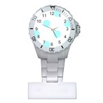Polka Dots - Celeste Cyan on White Nurses Watch