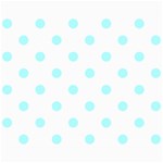 Polka Dots - Celeste Cyan on White Collage 8  x 10 