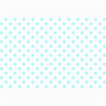 Polka Dots - Celeste Cyan on White Collage 12  x 18 