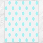 Polka Dots - Celeste Cyan on White Canvas 11  x 14 