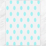 Polka Dots - Celeste Cyan on White Canvas 12  x 16 