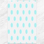 Polka Dots - Celeste Cyan on White Canvas 12  x 18 