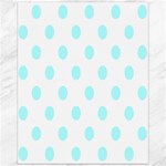 Polka Dots - Celeste Cyan on White Canvas 16  x 20 